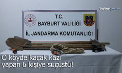 Bayburt’ta kaçak kazı yapan 6 şüpheliye suçüstü!