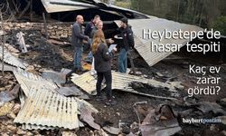 Heybetepe’deki yangın sonrası hasar tespiti