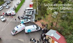 Bayburt’ta sağlık ekiplerinden gerçeği aratmayan deprem tatbikatı