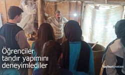 Bayburt'ta öğrencileri tandır yapımını deneyimlediler