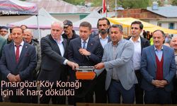 Pınargözü Köy Konağı için ilk harç döküldü