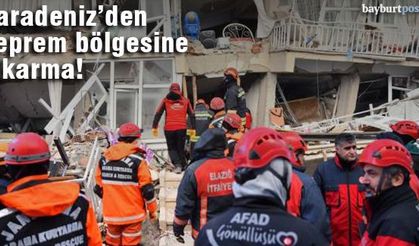 Karadeniz'den Elazığ'a ekip ve yardım desteği