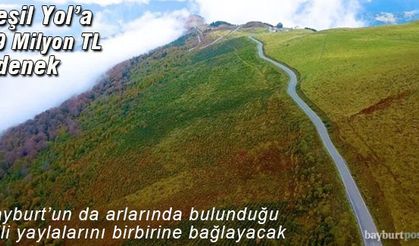 Bayburt ve 8 ilin yer aldığı 'Yeşil Yol' projesi için 69 Milyonluk ödenek