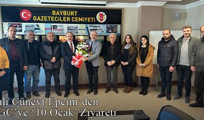 Vali Cüneyt Epcim’den Bayburt Gazeteciler Cemiyeti'ne ‘10 Ocak’ Ziyareti