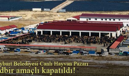 Bayburt Belediyesi Canlı Hayvan Pazarı tedbir amaçlı kapatıldı!