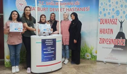 Bayburt Devlet Hastanesi'nde tütünün zararları anlatıldı
