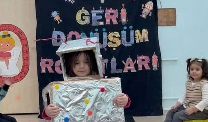 Aydıntepe’de Geri Dönüşüm Malzemeleriyle Robot Defilesi