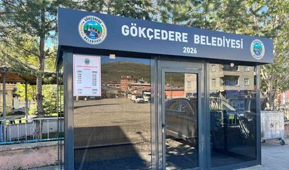 Gökçedere’ye modern minibüs durağı yapıldı
