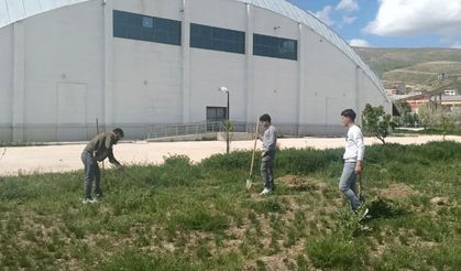 Bayburt’ta öğrenciler ‘Yeşil Vatan’ için fidan dikti
