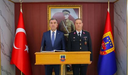 Vali Eldivan’dan İl Jandarma Komutanı Karasu’ya ziyareti