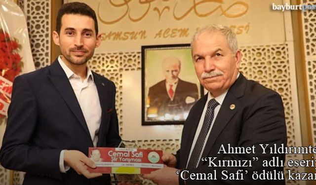 Bayburtlu Şair Ahmet Yıldırımtepe “Kırmızı” şiiriyle ödül aldı 