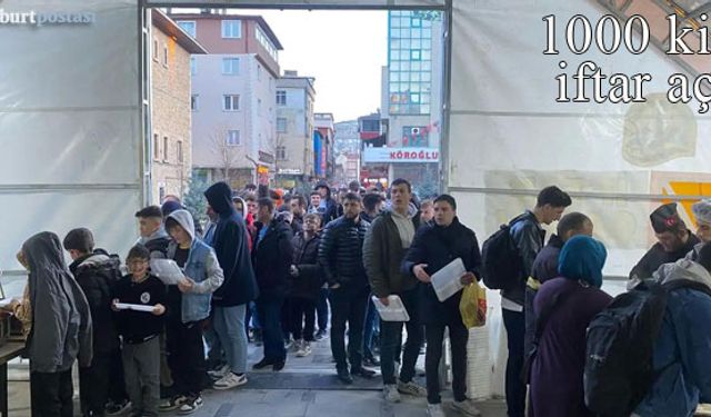 Bayburt'ta 1000 kişiye iftar sofrası