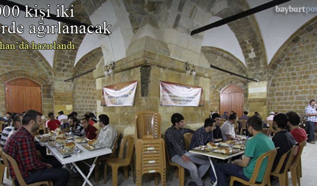 Bayburt'ta iki yerde toplam 1000 kişilik sofra kurulacak