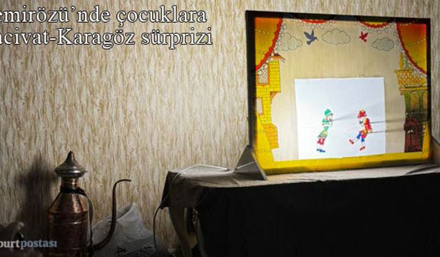 Demirözü'nde çocuklara Hacivat ve Karagöz sürprizi