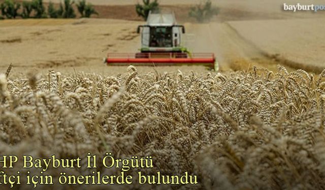 CHP Bayburt İl Örgütü, toprak tahlili, gübreleme ve ekim programı önerdi