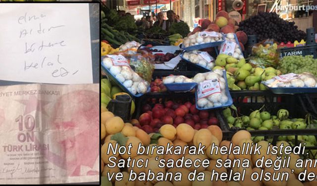 Satıcıyı bulamayınca, para bırakıp helallik istedi