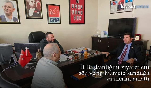 Ortahisar Belediye Başkanı Kaya’dan CHP Bayburt İl Başkanlığına ziyaret