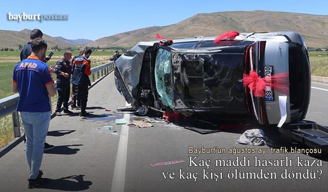 Bayburt'un ağustos ayı trafik blançosu