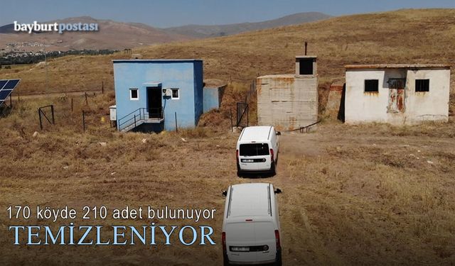 Bayburt Özel İdaresi köylerin içme suyu depolarını temizliyor