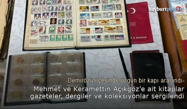 Demirözü’nde Mehmet ve Keramettin Açıkgöz’e ait kitaplar ve kişisel eşyalar sergilendi