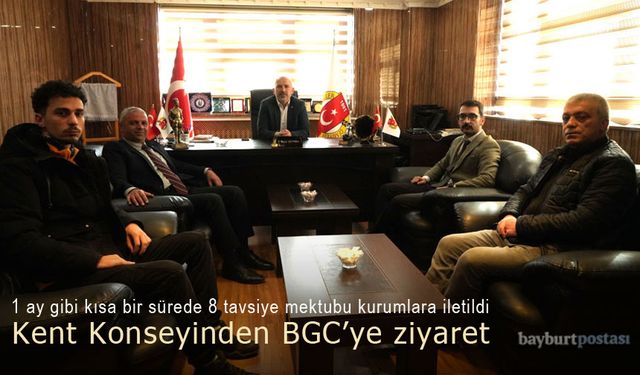 Bayburt Kent Konseyinden Gazeteciler Cemiyeti'ne ziyaret