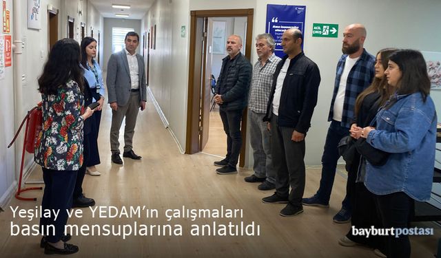 Yeşilay ve YEDAM Bayburt'ta basın mensuplarını ağırladı