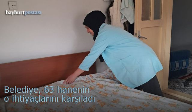 Bayburt Belediyesi 63 hanenin ihtiyaçlarını karşıladı