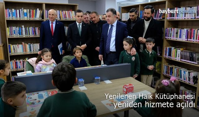 Demirözü'nde yenilenen Halk Kütüphanesi hizmete açıldı