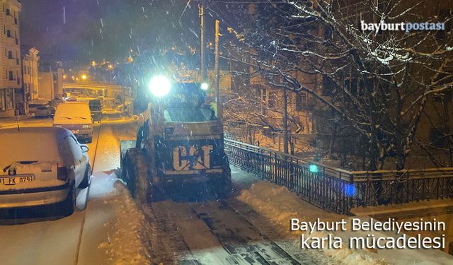 Bayburt Belediyesinden kar mesaisi