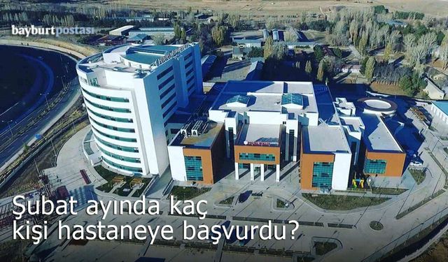 Bayburt'ta şubat ayında kaç kişi hastaneye başvurdu?