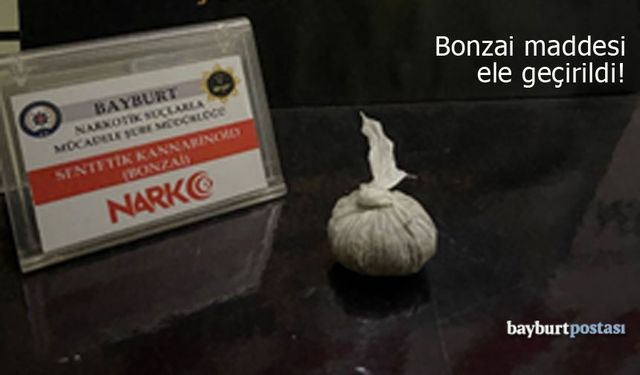 Bayburt'ta durdurulan araçtan bonzai maddesi ele geçirildi!