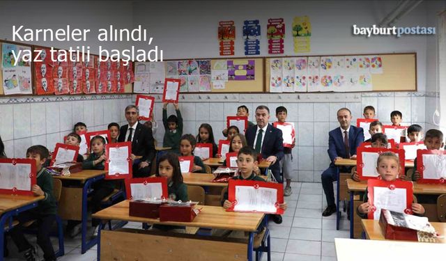 Bayburt'ta 14 Bin Öğrenci Yaz Tatiline Girdi