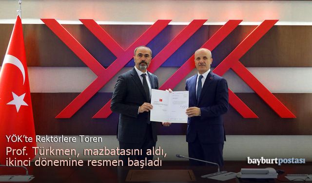 Rektör Türkmen, mazbatasını aldı, ikinci dönem görevine başladı