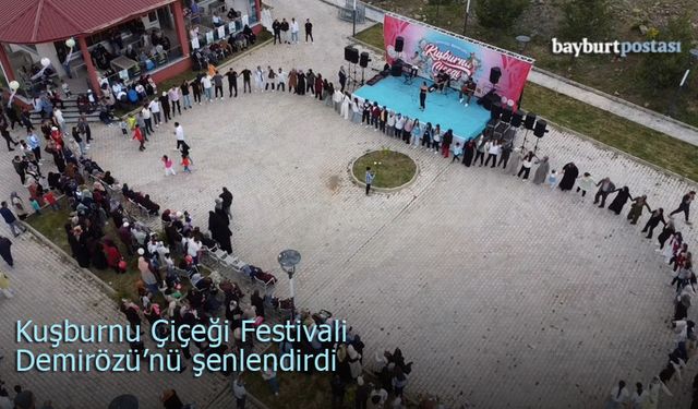 Kuşburnu Çiçeği Festivali Demirözü'nü Şenlendirdi