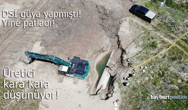 Devlet Su İşleri güya onarmıştı, 1 hafta dolmadan yine patladı!