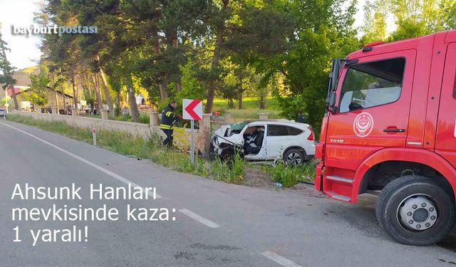 Ahsunk Hanları mevkisinde trafik kazası!
