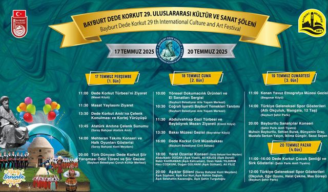 29. Dede Korkut Şölenleri bugün başlıyor.. İşte program