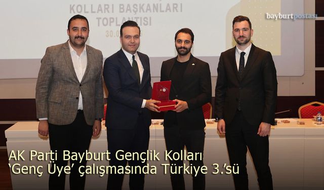 AK Parti Bayburt Gençlik Kolları, "Genç Üye" Çalışmasında Türkiye 3.'sü!