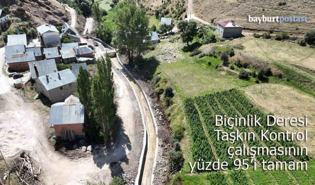 Biçinlik Deresi'ndeki çalışmanın yüzde 95'i tamam