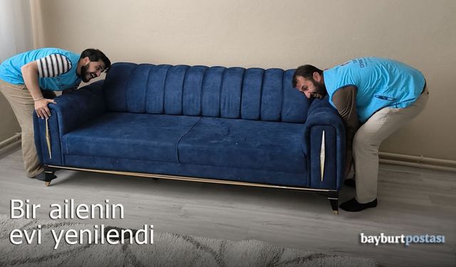 Bayburt'ta bir ailenin evi yenilendi