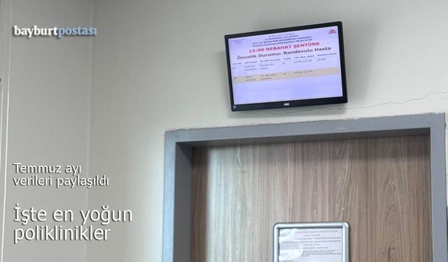 Temmuz ayında en yoğun poliklinikler belli oldu!
