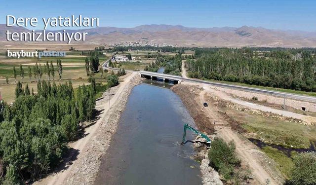 Değirmencik köyündeki Çoruh yatağı temizliği