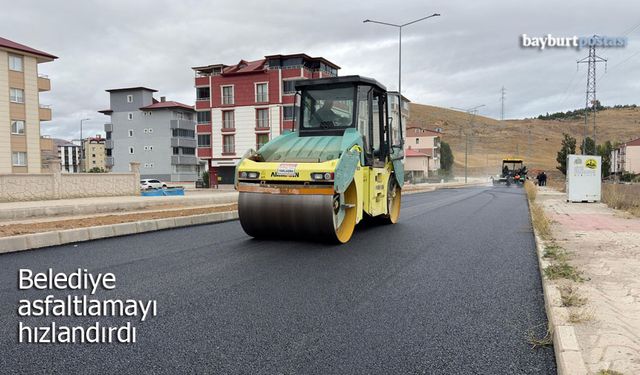 Bayburt Belediyesi, asfaltlamayı hızlandırdı