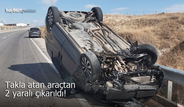 Bayburt OSB yakınlarında kaza: 2 yaralı!