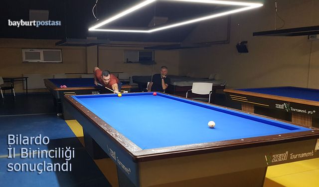 3 Bant Bilardo Bayburt İl Birinciliği sonuçlandı