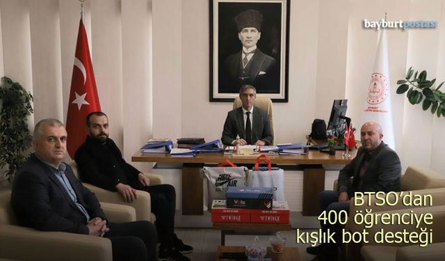 Bayburt Ticaret ve Sanayi Odası'ndan 400 öğrenciye kışlık bot desteği