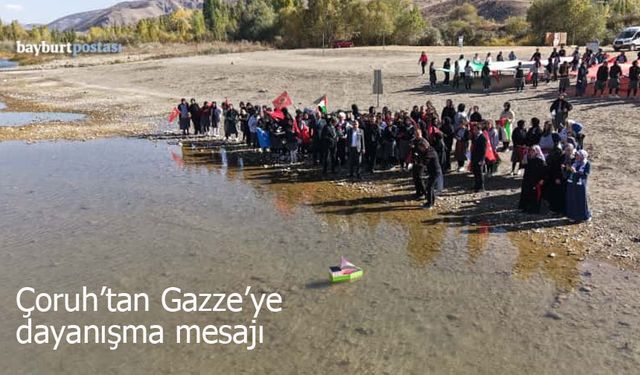 Öğrencilerin Hazırladığı Filistin Gemileri Çoruh Nehri'nde