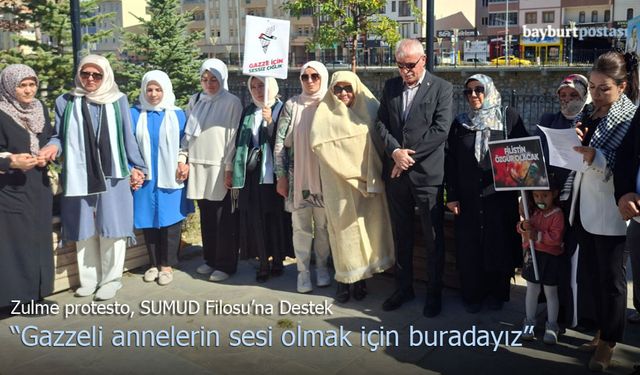 Bayburt'ta Kadınlardan Filistin'e Destek Eylemi: "Bu Mesele İnsanlık Meselesidir"