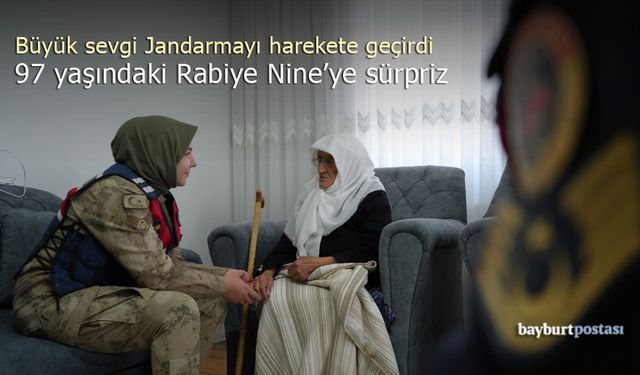 O sevgi Jandarmayı harekete geçirdi: 97 yaşındaki Rabiye Nine'ye ziyaret