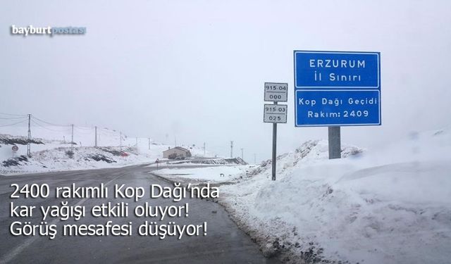 Kop Dağı Geçidinde görüş mesafesi düştü!